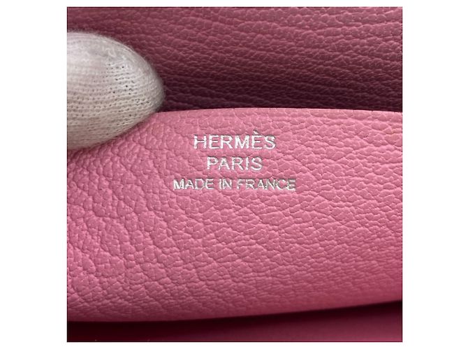 Hermès Cartera Larga Soufflet Bearn Hermes Rosa - vista 14