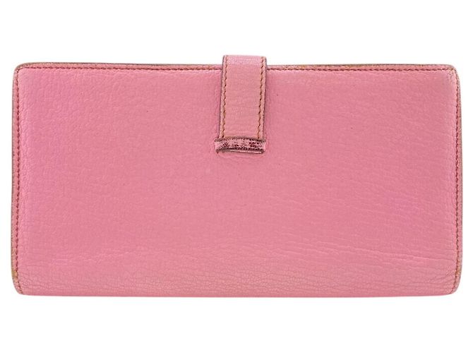 Hermès Cartera Larga Soufflet Bearn Hermes Rosa - vista 2