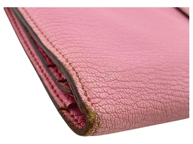 Hermès Cartera Larga Soufflet Bearn Hermes Rosa - vista 4