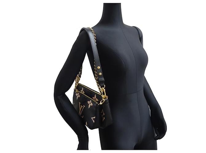 Louis Vuitton Multi Pochette Accessori Nero Beige - vista 8