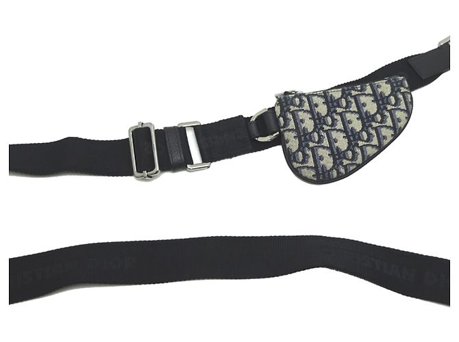 Borsa a Spalla 3 in 1 Christian Dior Saddle Blu navy - vista 5