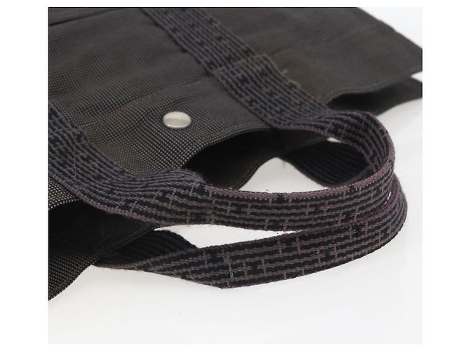 Borsa Fourre-tout Herline in tela Hermès Marrone - vista 7