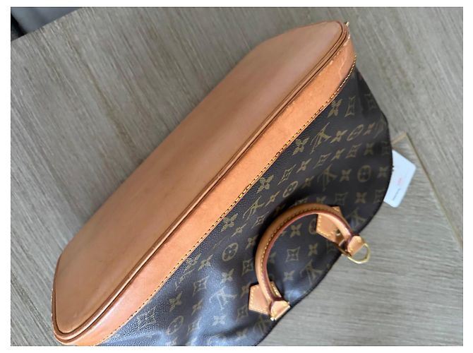 Louis Vuitton Alma Handtasche aus braunem Leder - Ansicht 5