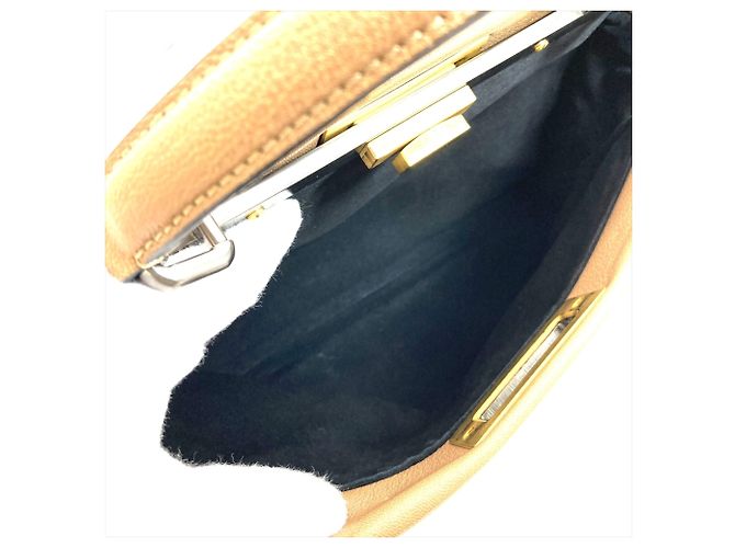 Borsa Peekaboo Medium di Fendi Cammello - vista 6