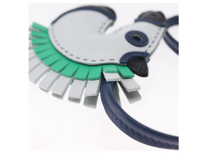 Hermès HERMES ZZ Camayil Anjomilo Charm Leder Hellblau Auth ka1731M - Ansicht 22