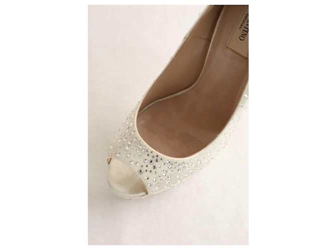 Valentino Ecru-Absatzschuhe Roh - Ansicht 4