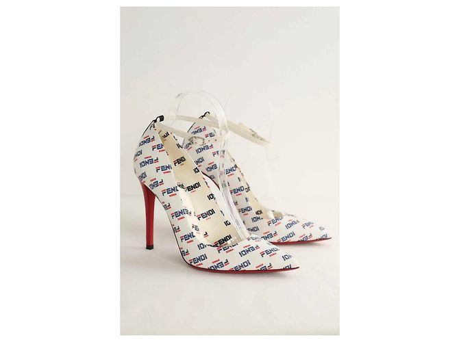 Fendi Tacchi in pelle bianchi Bianco - vista 3