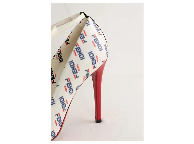 Fendi Tacchi in pelle bianchi Bianco - vista 5