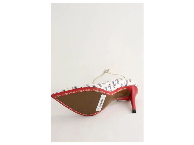 Fendi Tacchi in pelle bianchi Bianco - vista 6