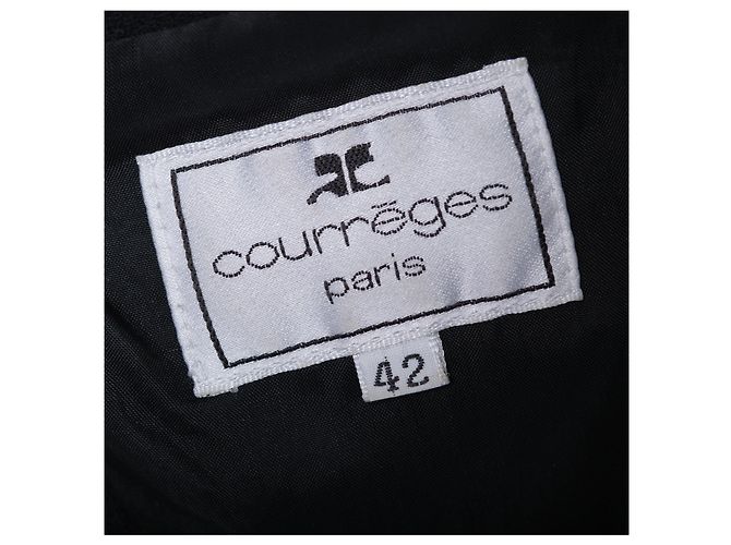Courreges Vestido de Lã Preto Courrèges - vista 10