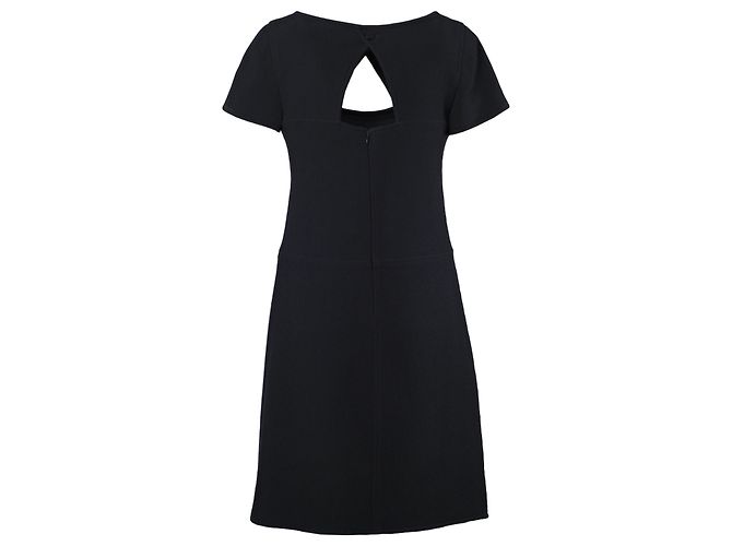 Courreges Vestido de Lã Preto Courrèges - vista 3