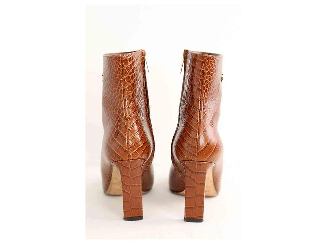Jimmy Choo Botas de cuero marrón Castaño - vista 2