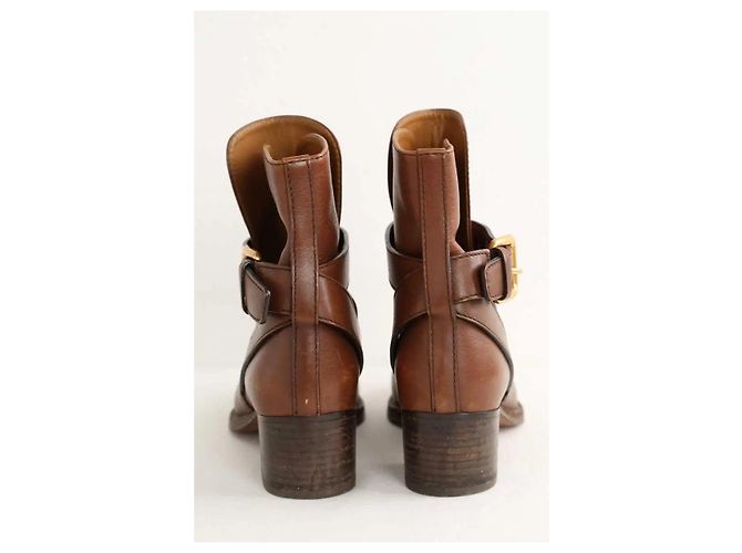 Chloé Botas de fivela castanhas Marrom - vista 2