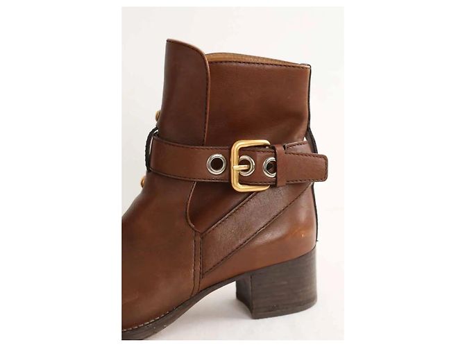 Chloé Botas de fivela castanhas Marrom - vista 4