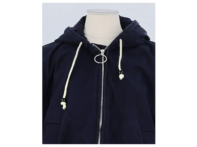 Acne Giacca in cotone blu navy - vista 2