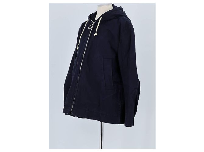 Acne Giacca in cotone blu navy - vista 4
