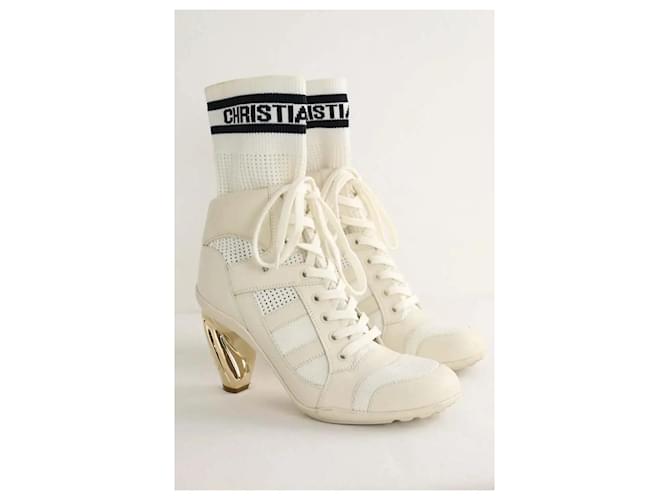Dior Stivaletti bianchi con lacci Bianco - vista 3