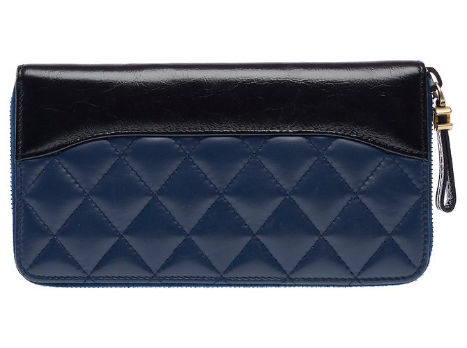 Gabrielle Accessorio CHANEL in Pelle Blu Marino - 103258 Blu navy - vista 3