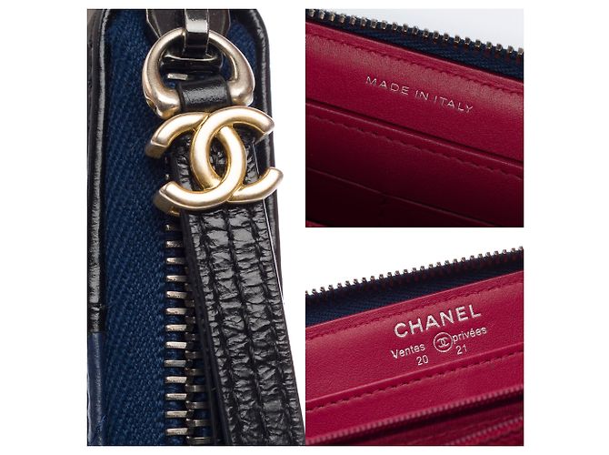 Gabrielle Accessorio CHANEL in Pelle Blu Marino - 103258 Blu navy - vista 7