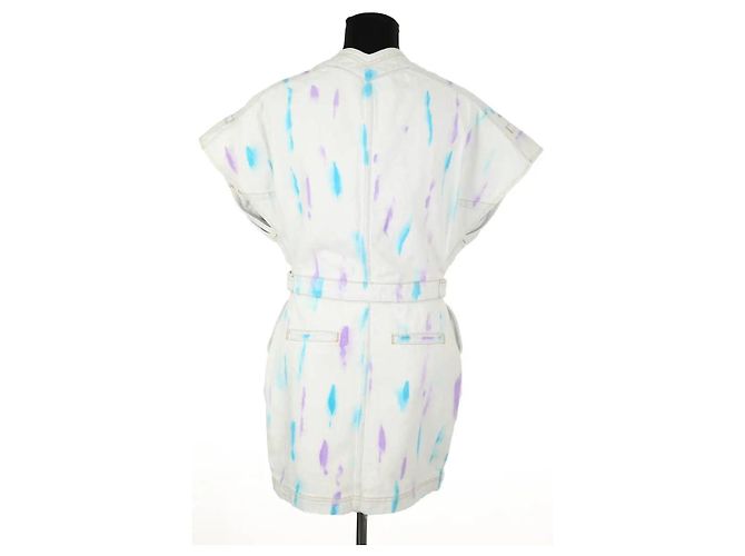 Iro Vestido de algodón azul - vista 4