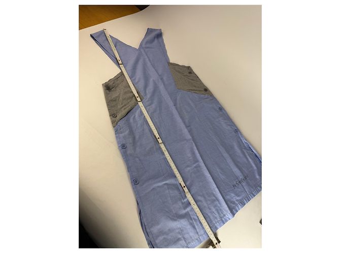 Vintage Yves Saint Laurent Canvas Kleid Blau Grau 38/M - Ansicht 7