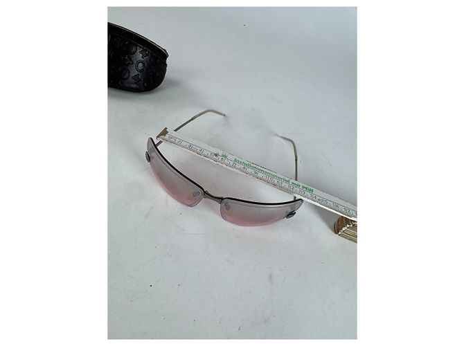 Céline Vintage Celine Paris randlose Sonnenbrille silber lila - Ansicht 10