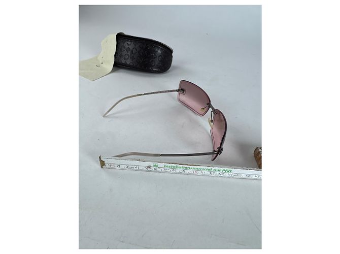 Céline Vintage Celine Paris randlose Sonnenbrille silber lila - Ansicht 11