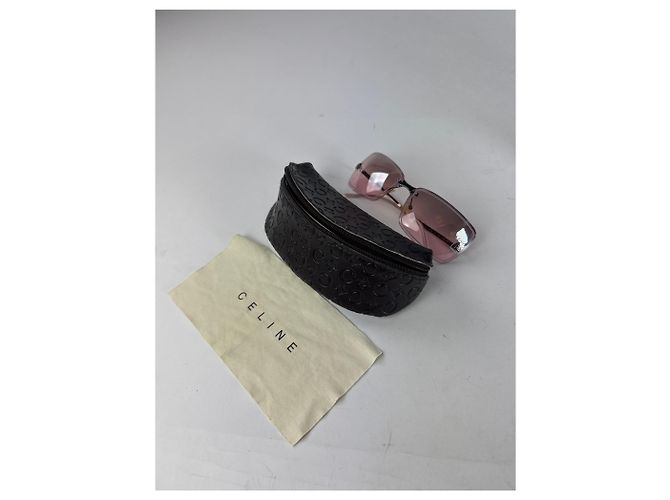 Céline Vintage Celine Paris randlose Sonnenbrille silber lila - Ansicht 13