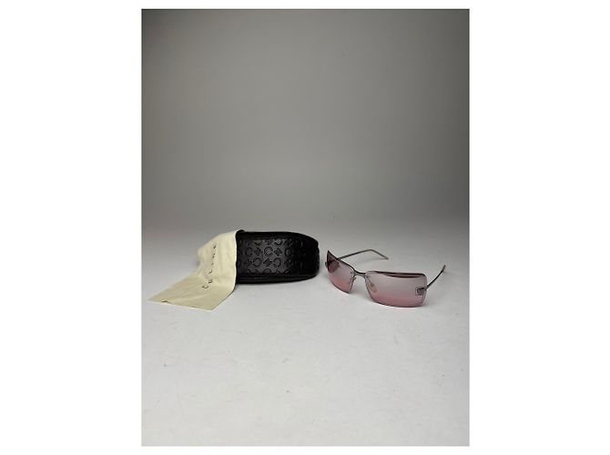 Céline Vintage Celine Paris randlose Sonnenbrille silber lila - Ansicht 2
