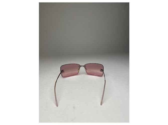 Céline Vintage Celine Paris randlose Sonnenbrille silber lila - Ansicht 7