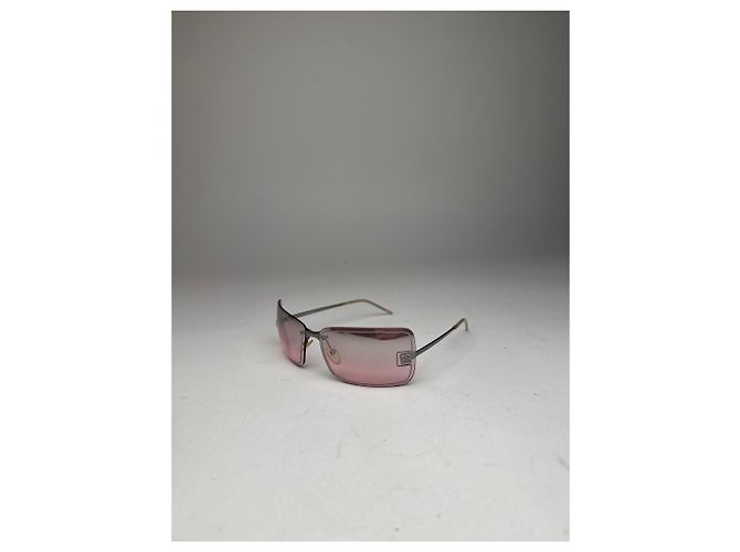 Céline Vintage Celine Paris randlose Sonnenbrille silber lila - Ansicht 8