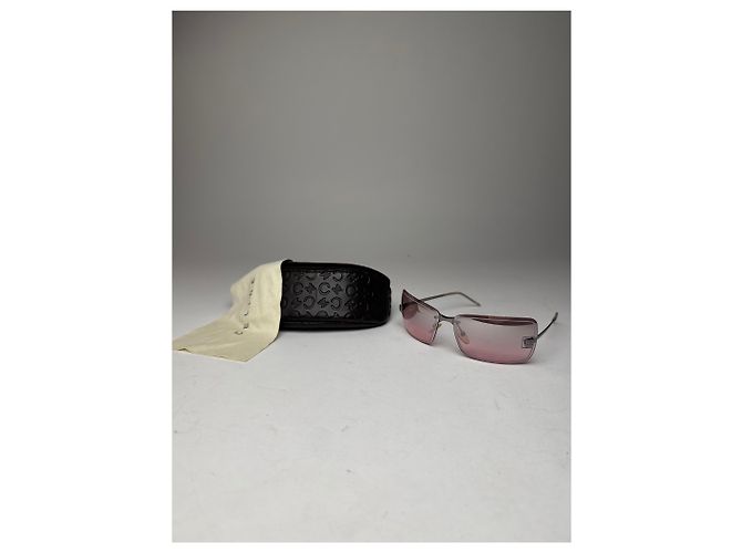 Céline Vintage Celine Paris randlose Sonnenbrille silber lila - Ansicht 9