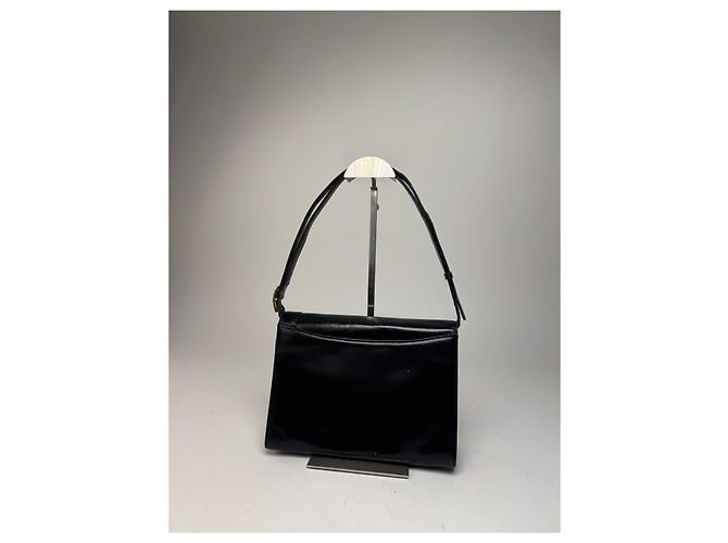 Vintage Givenchy Leder 2-Wege Handtasche Schwarz - Ansicht 11