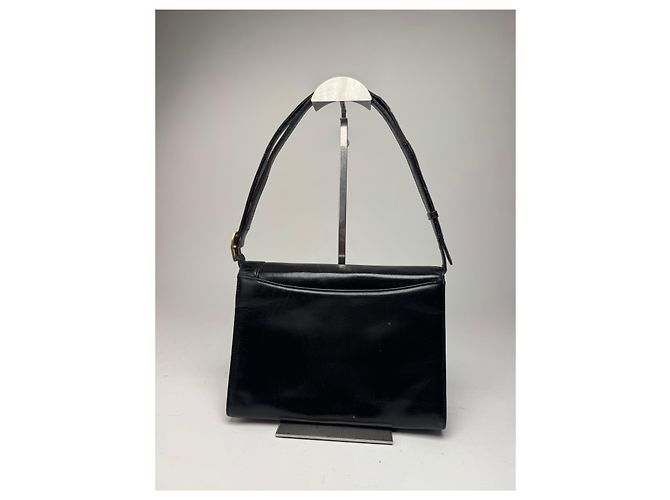 Vintage Givenchy Leder 2-Wege Handtasche Schwarz - Ansicht 2