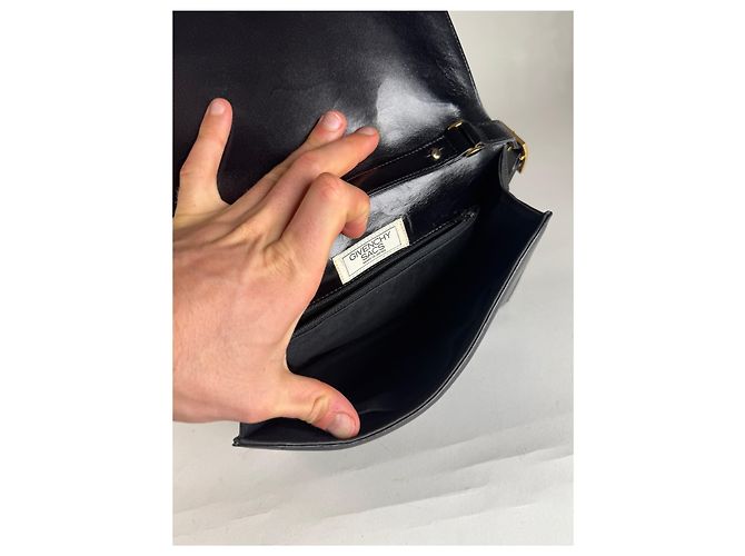 Vintage Givenchy Leder 2-Wege Handtasche Schwarz - Ansicht 3