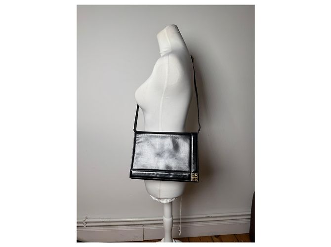 Vintage Givenchy Leder 2-Wege Handtasche Schwarz - Ansicht 5
