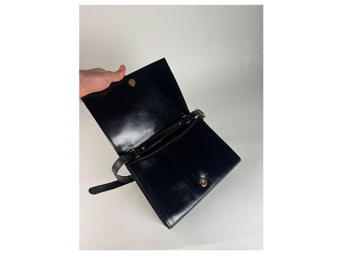 Vintage Givenchy Leder 2-Wege Handtasche Schwarz - Ansicht 7