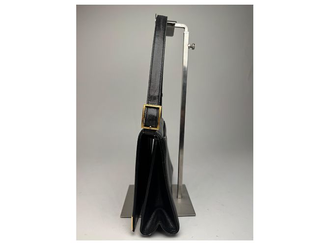 Vintage Givenchy Leder 2-Wege Handtasche Schwarz - Ansicht 8