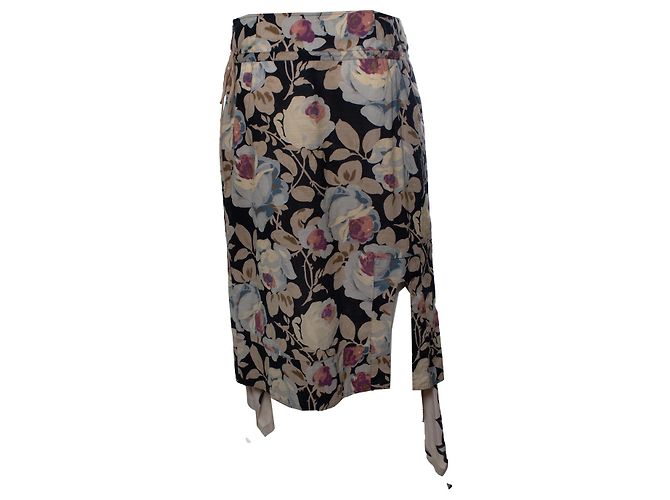 Gonna midi floreale con spacco di Dries van Noten - vista 2