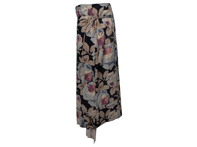 Gonna midi floreale con spacco di Dries van Noten - vista 3