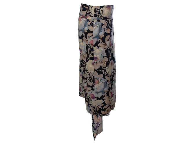 Gonna midi floreale con spacco di Dries van Noten - vista 4