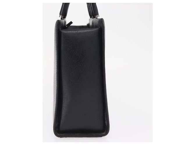 Gucci Vintage Bamboo Handle Leather Small Schwarz - Ansicht 3