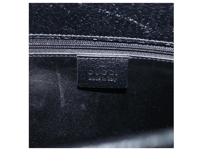 Gucci Vintage Bamboo Handle Leather Small Schwarz - Ansicht 6