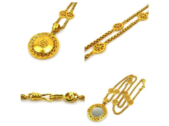 Collana Pendente Specchio Oro Chanel D'oro - vista 4
