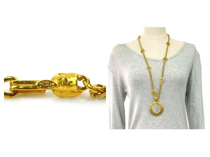 Collana Pendente Specchio Oro Chanel D'oro - vista 5
