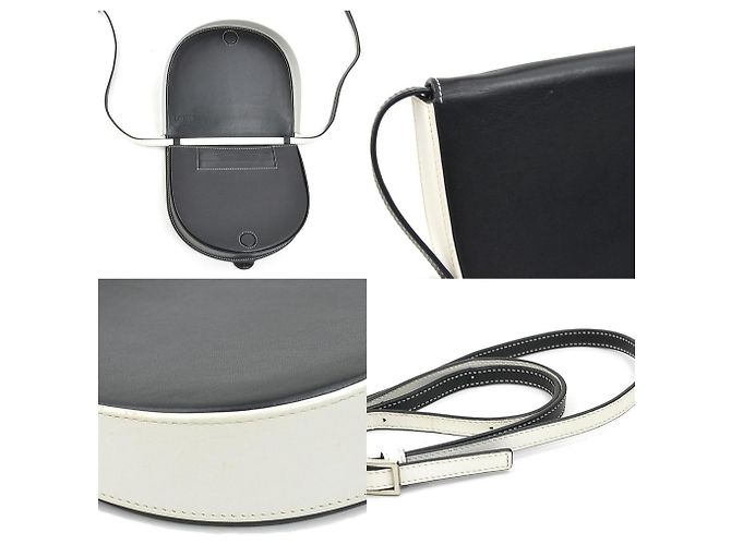 Borsa a spalla in pelle Loewe nera e bianca Nero Bianco - vista 3
