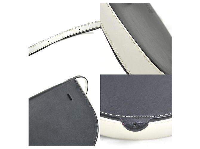 Borsa a spalla in pelle Loewe nera e bianca Nero Bianco - vista 4