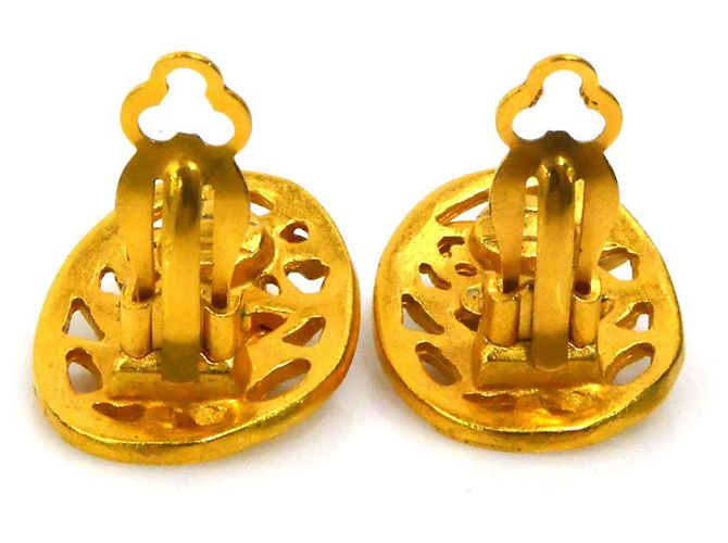 Orecchini a clip in metallo dorato Chanel Coco Mark D'oro - Ansicht 3