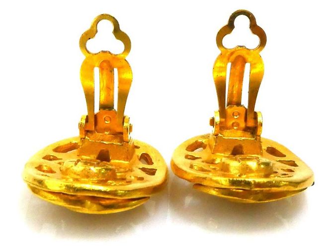 Orecchini a clip in metallo dorato Chanel Coco Mark D'oro - Ansicht 4