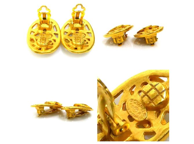 Orecchini a clip in metallo dorato Chanel Coco Mark D'oro - Ansicht 5